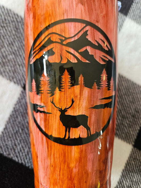 Wood Grain Buck Tumbler