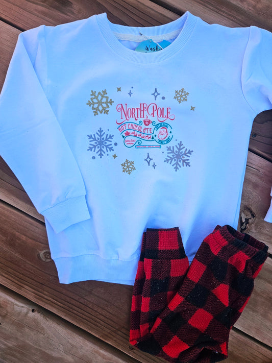 North Pole Hot Chocolate Kids Sweat Shirt