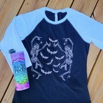 Dancing Skeleton Baseball T-shirt