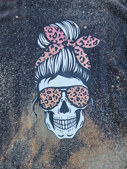 Leopard skull tank top