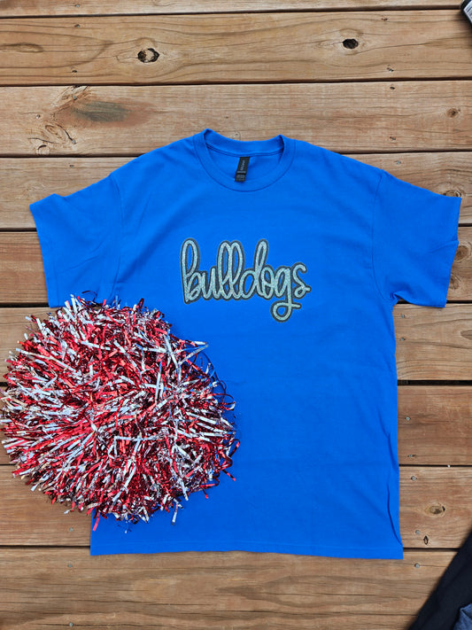 Faux Sequin Bulldogs T-Shirt