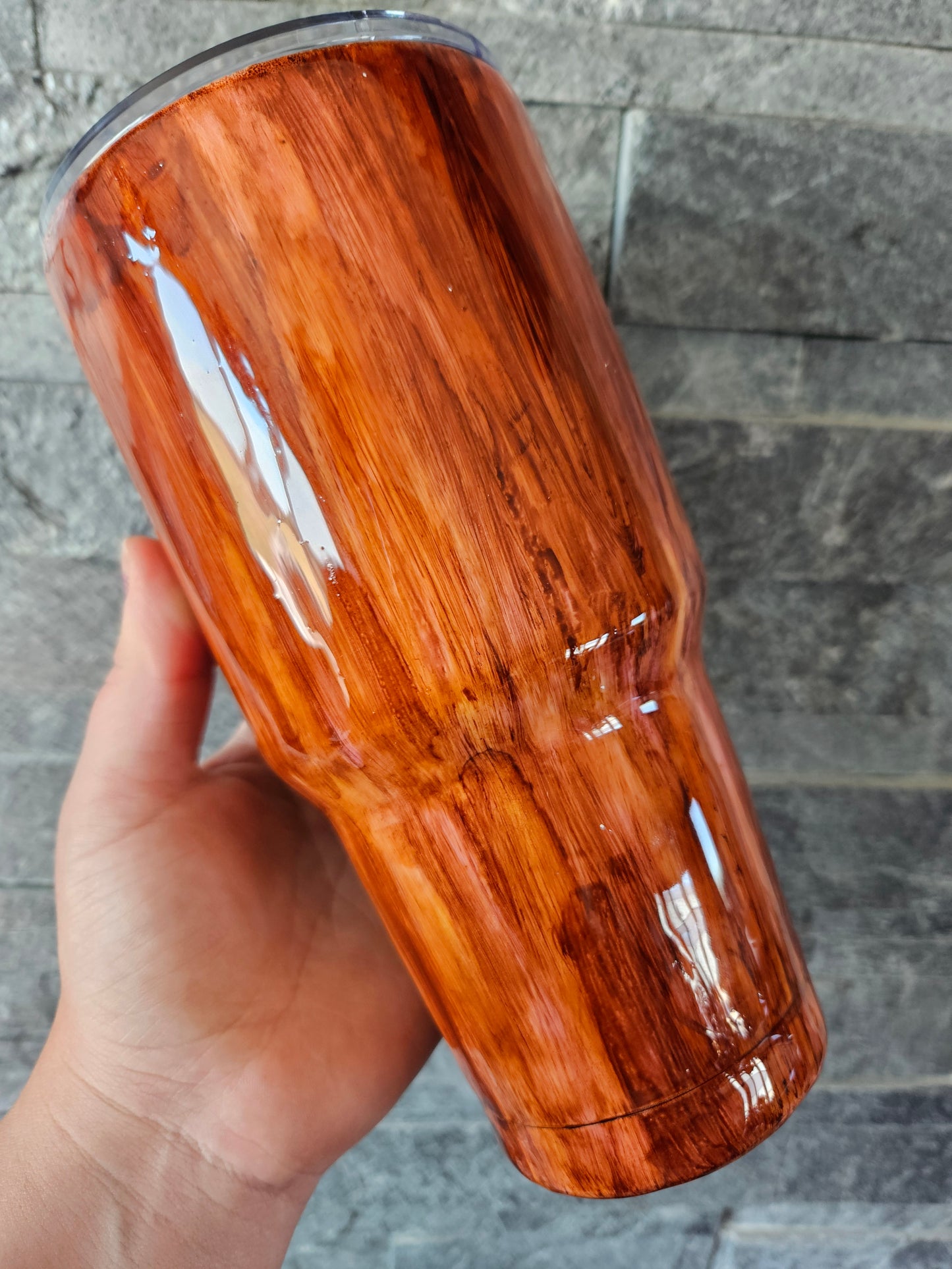 Wood Grain Bass Fishing Tumbler