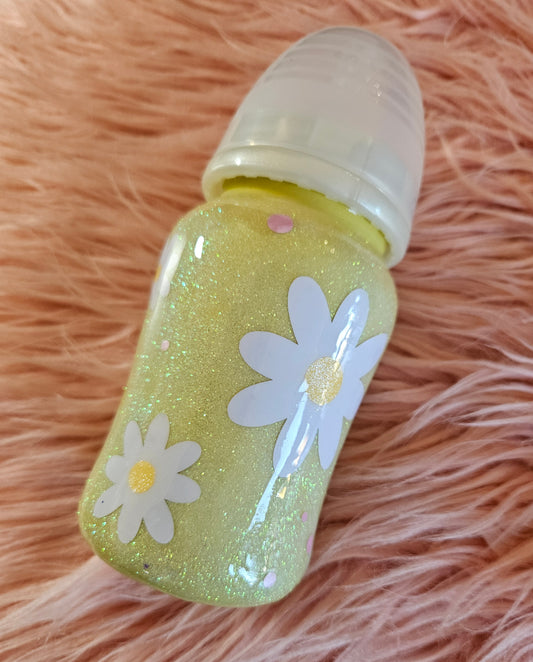 Daisy Glitter Baby Bottle
