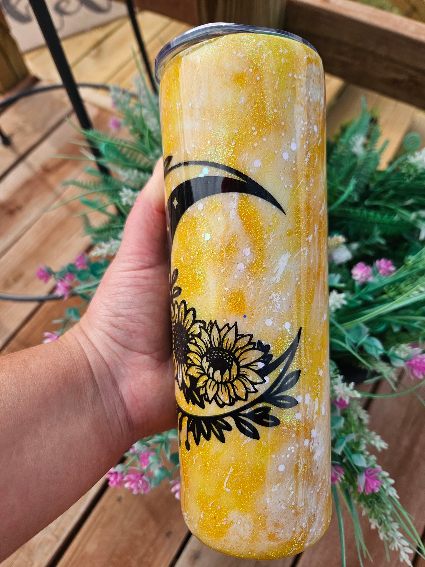Harvest Moon Glitter Tumbler