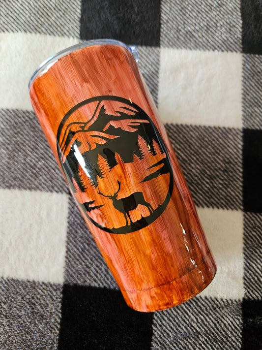 Wood Grain Buck Tumbler