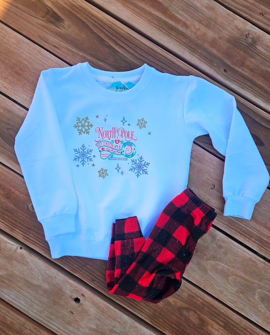 North Pole Hot Chocolate Kids Sweat Shirt