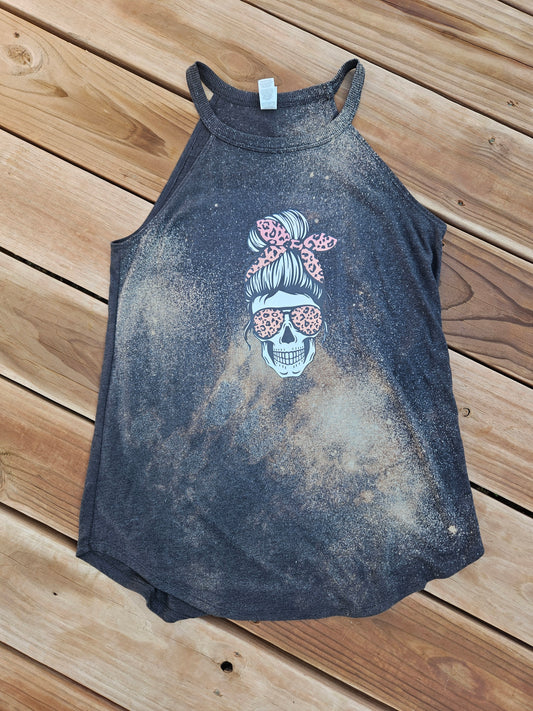 Leopard skull tank top