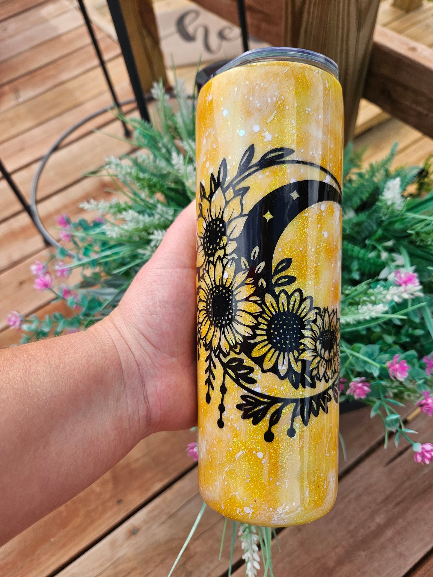 Harvest Moon Glitter Tumbler