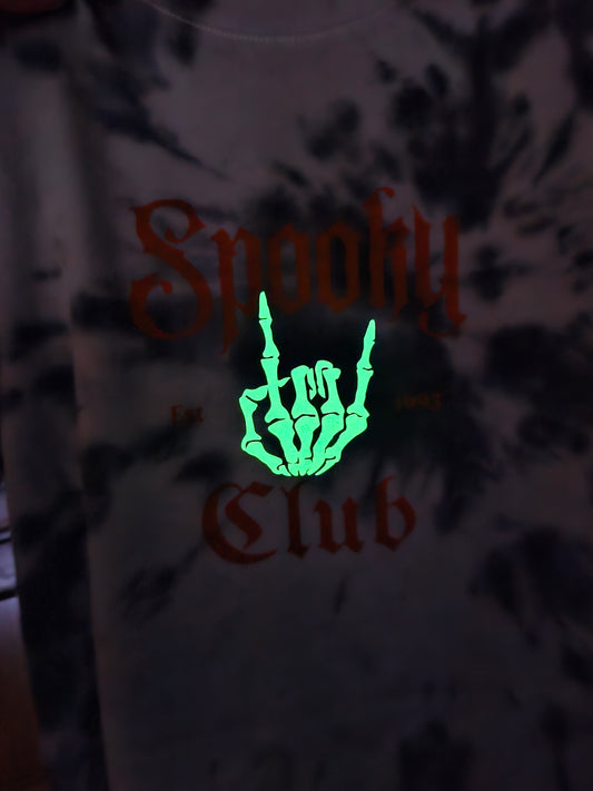 Purple Spooky Club Glow in Dark T-Shirt