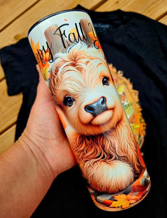 Highland Cow Fall Tumbler